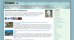 Desktop Screenshot of all-creatures.org